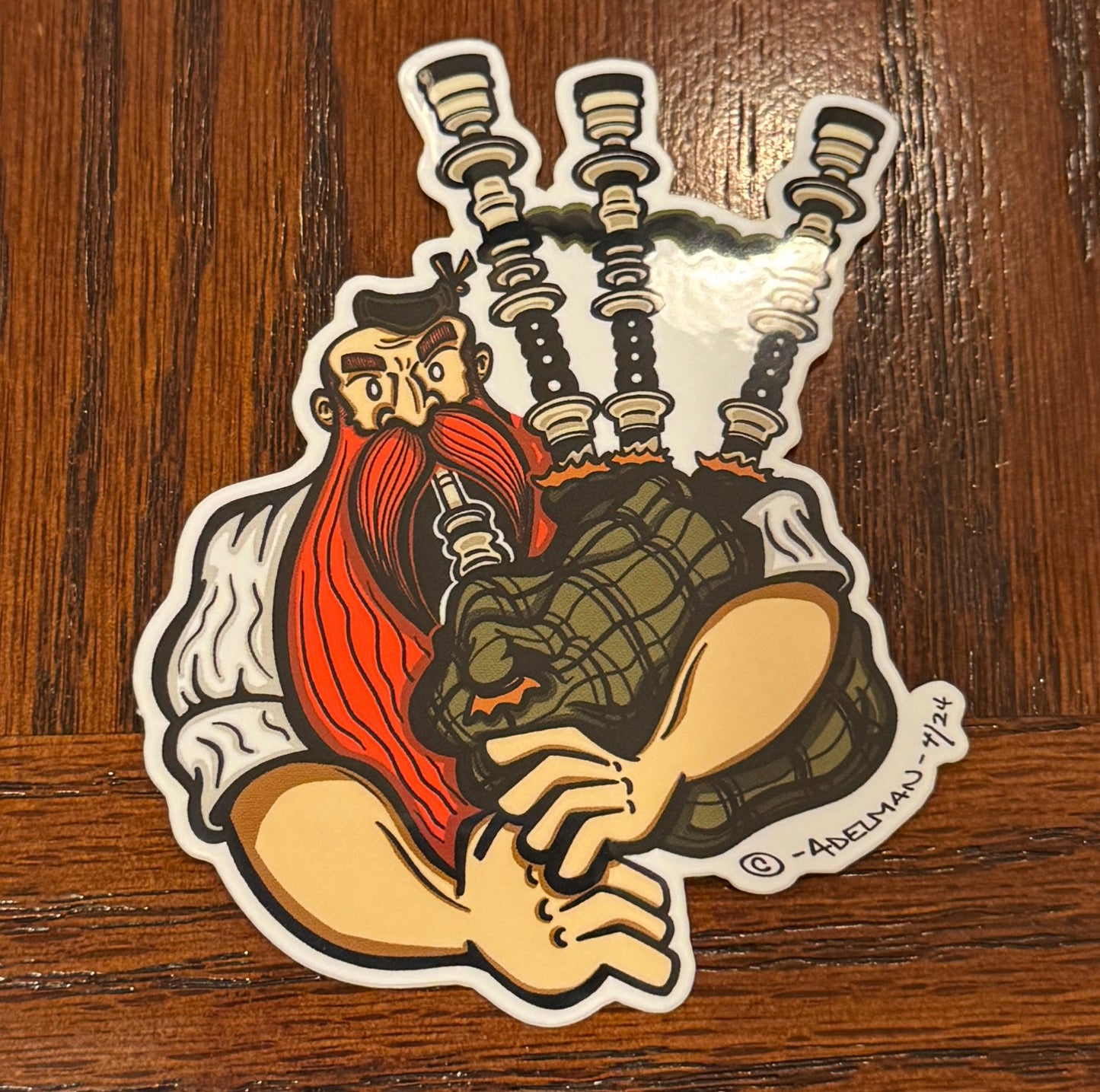 irish bag piper redhead