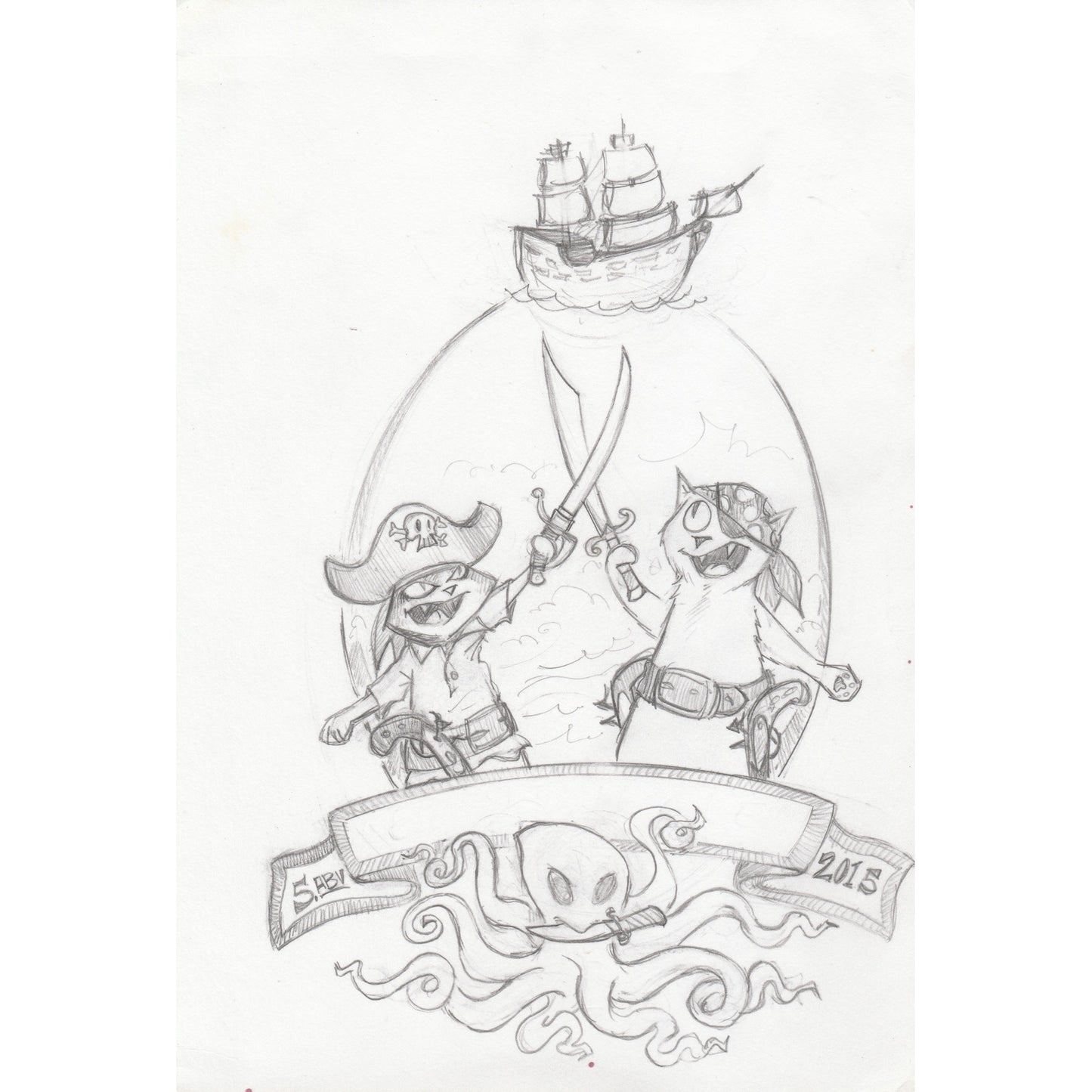 Pirate Cats Original Art