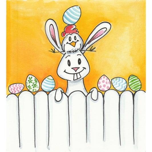 Bunny and Chick Original Art