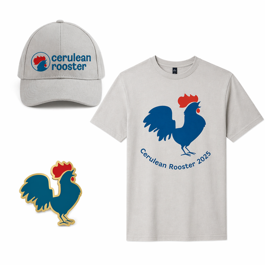 Complete Cerulean Rooster Apparel Set