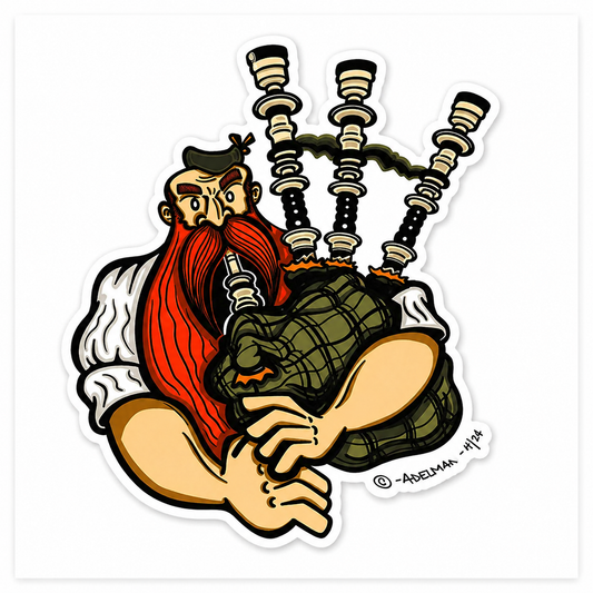 Irish Bagpiper Sticker