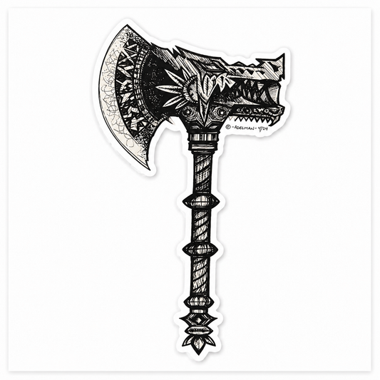 It's Axe Time Vinyl Sticker