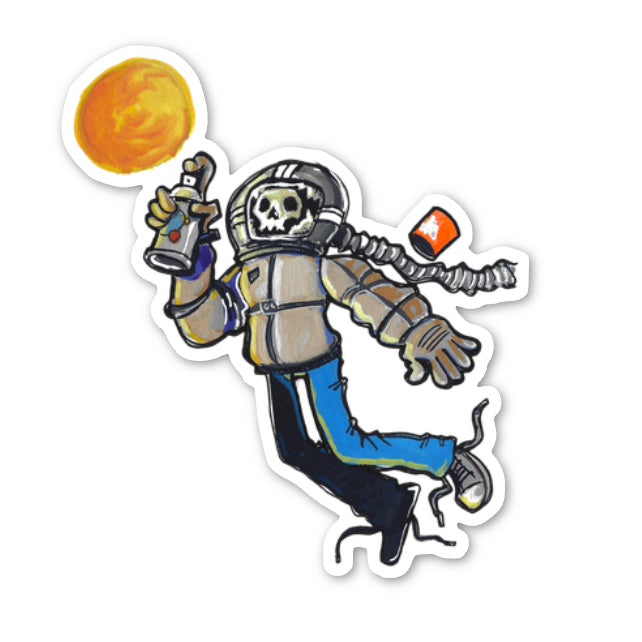 Floating Dead Spaceman Vinyl Sticker – Cerulean Rooster