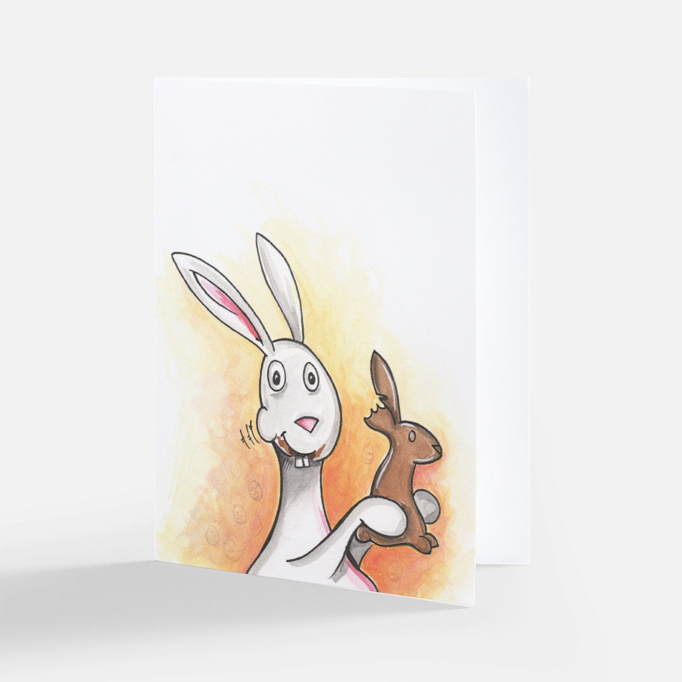 Chocolate Bunny Surprise Easter Card