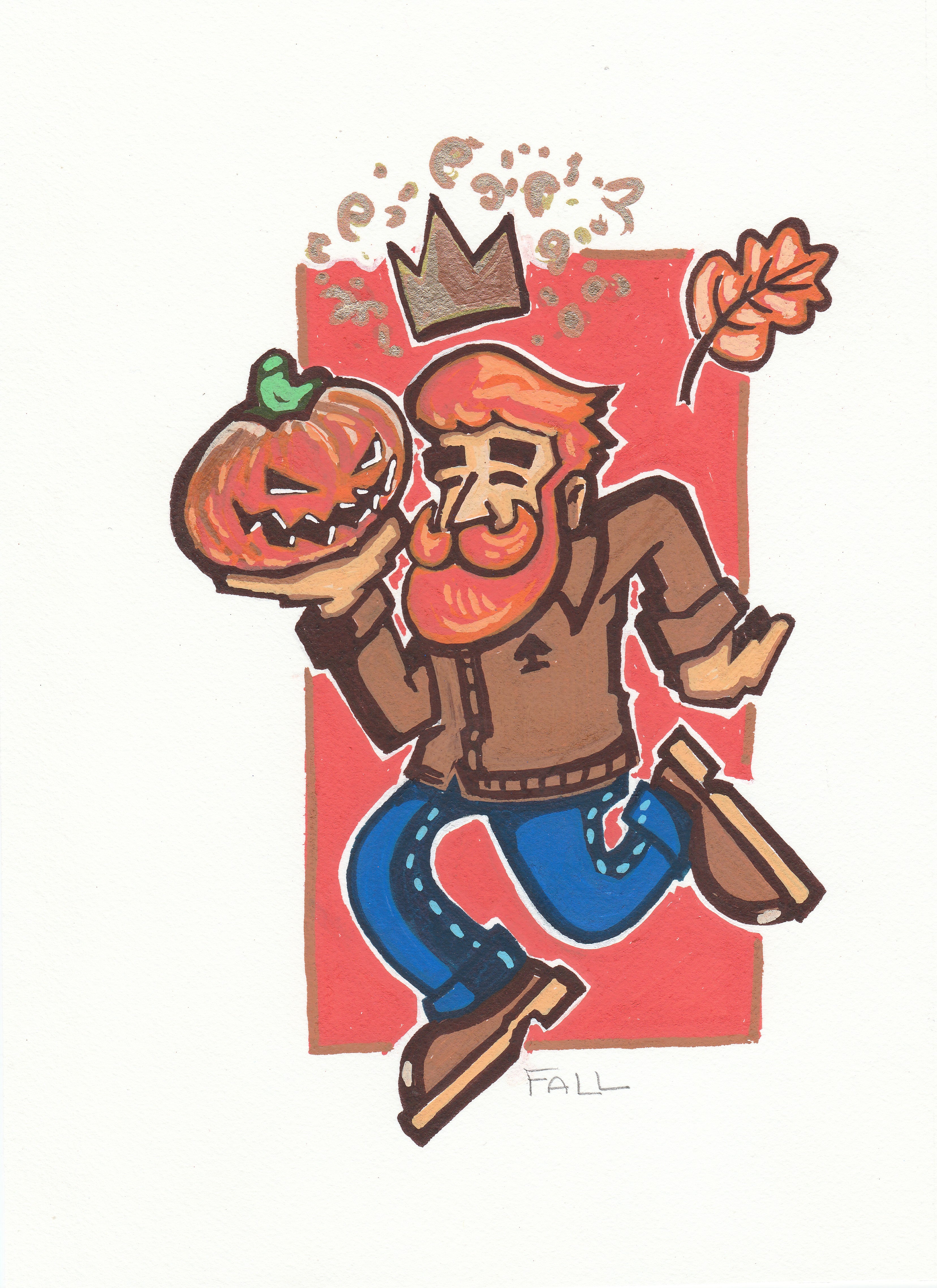 Fall Jack Original Art – Cerulean Rooster