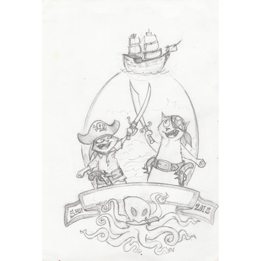 Pirate Cats Original Art