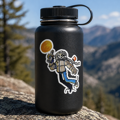 Floating Dead Spaceman Vinyl Sticker