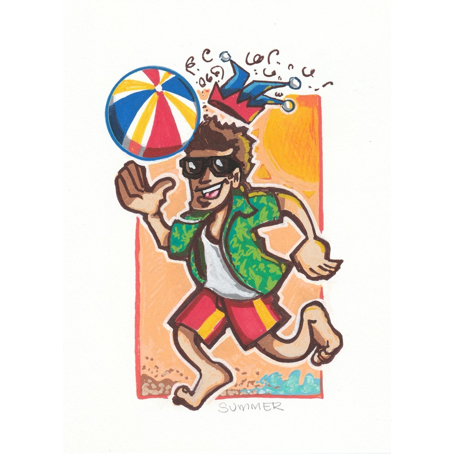 Summer Joker Original Art