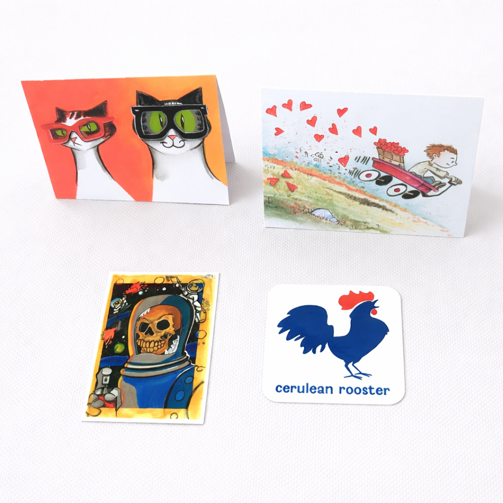 Any 1 card and 1 sticker bundle